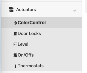 Dev GUI ColorControl Cluster