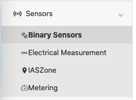 Dev GUI Occupancy Sensing Cluster