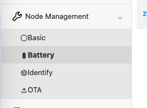 Dev GUI Power Configuration Cluster