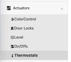 Dev GUI Thermostat Cluster